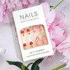Press on Almond Nails-24Pcs Artificial French Tips False Nails with