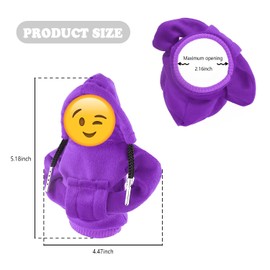 OFBAND Gear Shift Knob Cover,Automotive Interior Accessories Shift Knobs Fashionable Hooded Shirt Car Shifter Knobs Cover Trim,Universal fit Shift knob Cover Car Interior Decor Accessories (Purple)