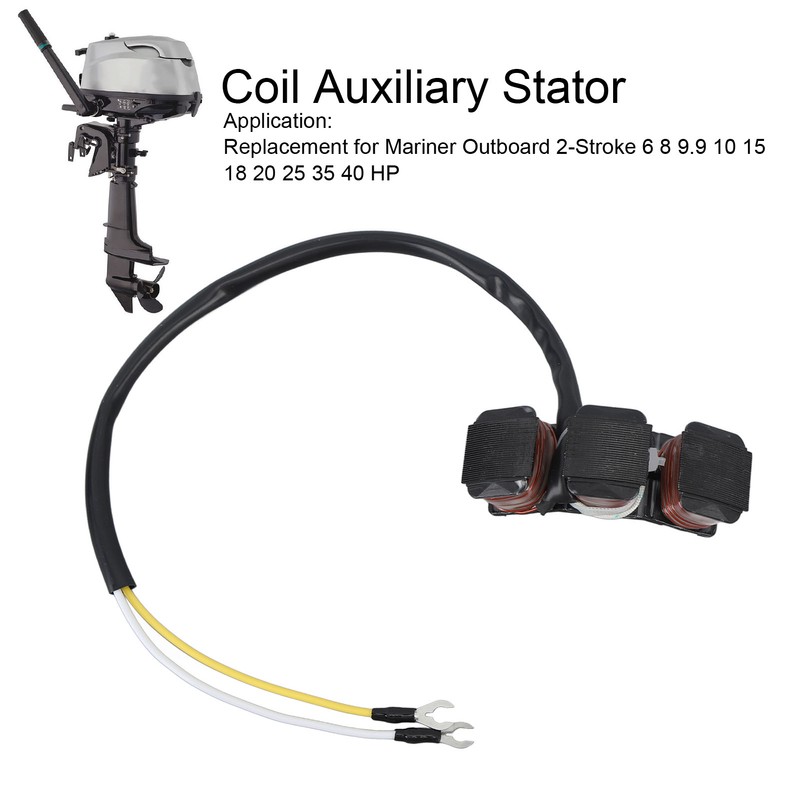 Auxiliary Stator 86704A10 Replacement for Mariner Outboard 2‑Stroke 6 8