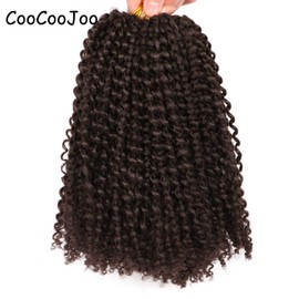 12 Inch Short Passion Twist Hair 8 Bundles Marlybob Crochet Hair Kinky Curly Crochet Hair for Black Women Crochet Hair for Kids (8Bundles12 Inch, 4#)