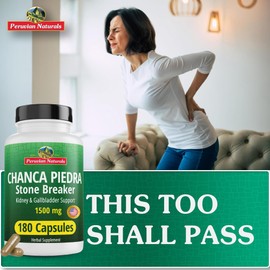 Peruvian Naturals Chanca Piedra Capsules “Stone Breaker” – Kidney Support Supplement - Pack of 150 - Vegan Pills, 100% Natural Chancapiedra Grown in Peru