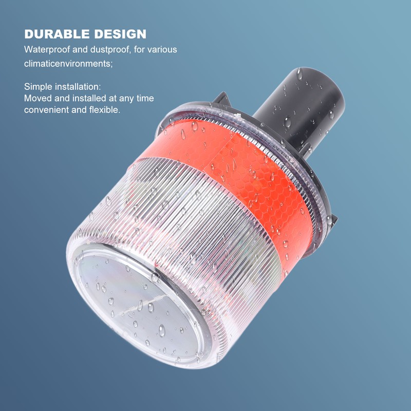 Solar Traffic Warning Light LED Waterproof Easy Move Traffic Flasher