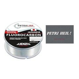 Set: 30-50 m, 100% fluorocarbon leader line from Jenzi Ø 0.16-0.39 mm fishing line, perfect as a leader for perch, zander or trout + free Petri Heil! sticker (0.35 mm - 30 m - 7.04 kg)
