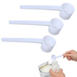 XPEX Pack of 3 5 g Measuring Spoons, Transparent Dosing Spoon with Scale Scales, Measuring Spoon Gram, Scoop 5 g Scale, Dosing Spoon 5 g for Baking, Cooking, Coffee, Washing Powder, Protein Powder, Creatine (White)