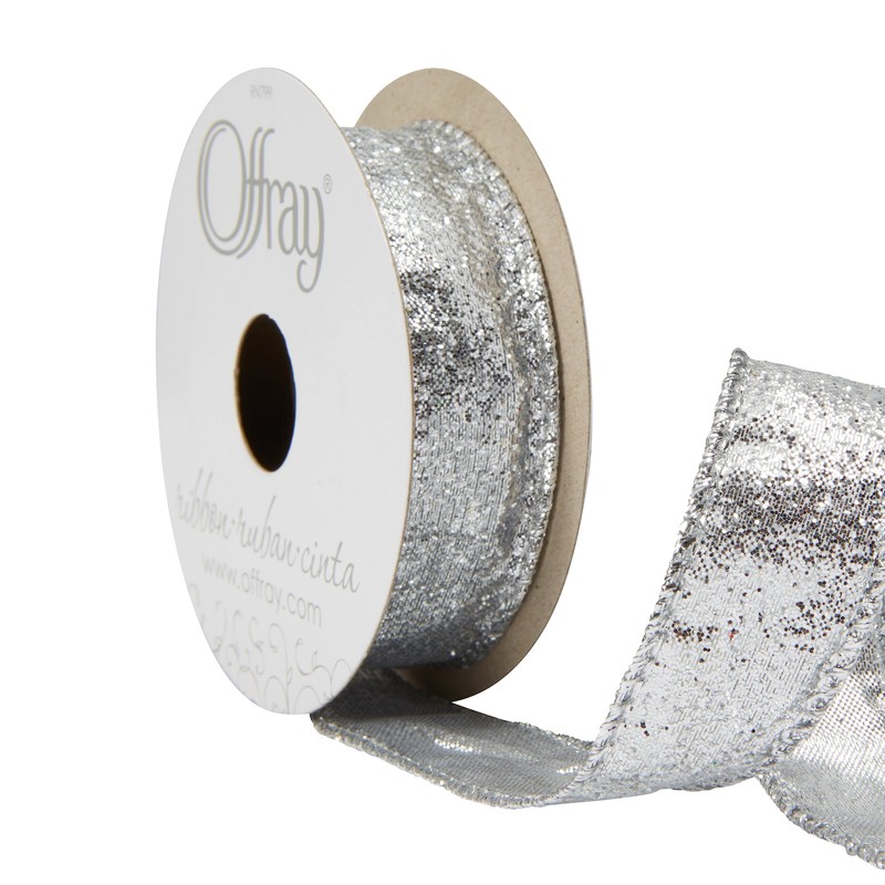 Offray 251155 7/8" Wide Metallic Craft and Decorative Ribbon, 9-Foot