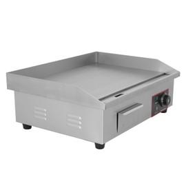 Topteng 22" Commercial Electric Griddle, Commercial Griddle Electric Flat Top Griddle Stainless Steel Countertop Griddle Grill 3000W with Drip Hole, 50-300℃ Griddle for Home Restaurants