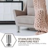 Hemobllo Adjustable Furniture Legs: 4 Pcs Stainless Steel Sofa Cabinet