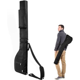 Golf Club Case, Ultra Lightweight Golf Bag for Practice, Large Capacity, Rubbed and Scratch Resistant Fabric, Holds 7 Golf Bags, Soft Case, 3 Pockets, Soft Carrying Bag (Black)