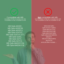 3idee VESA Adapter Compatible with MSI Optix (G241, G241VC, MAG341CQ, G27C, G27C4, G27CQ4, G27C2, AG32C, AG32CQ) - Includes Screw Set - 75 x 75 mm (1-Pack)