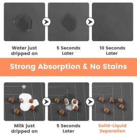 Unbranded Pet Feeding Mat-Absorbent Pet Placemat for Food and Water Bowl, with Waterproof