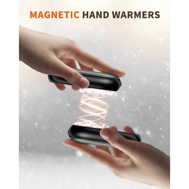 coldSky Portable rechargeable hand warmer, 2-in-1 magnetic ,Type-C interface -