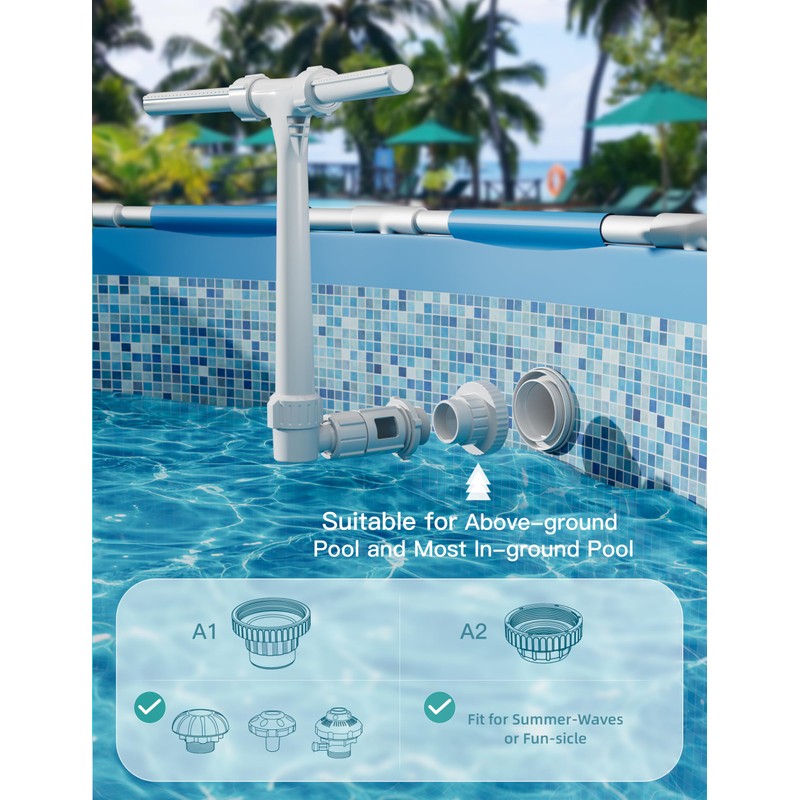 2025 Height Upgrade Pool Fountain for Above Ground/Inground Pools with
