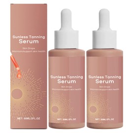 2PCS Sunless Tanning Serum - Sunless Tanning Drops for a Radiant Skin, Drops to Naturally Increase Melanin for an Even Complexion, Sonnenfreies Bräunungsserum
