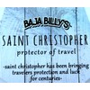 Baja Billy's St. Christopher Surf Medal Necklace Pendant, Protector of