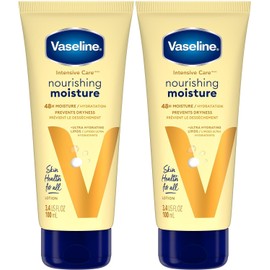 Vaseline Loción Hidratante Nutritiva De Cuidado Intensivo (Paquete De 2) – Hidratante Con Extracto De Avena + Lípidos Ultra Hidratantes Para Piel Extremadamente Seca, 96 Ml C/U