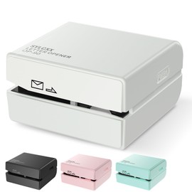 Battery Operated Electric Letter Opener - Letter Openers Envelope Slitter, Envelope Opener, Mail Opener, Universal Envelope Efficient Letter Opener Tool for Office, Home (White)