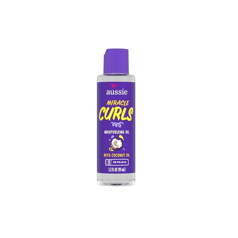 Aussie Miracle Curls Defining Oil 3.2 Ounce (Coconut & Jojoba