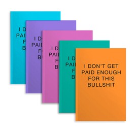 5 PCS Notebook Journal, Notebooks for Work, Note Taking Writing Funny Office Accessories Gag Gifts for Nurse Boss Mentor Leader Manager Birthday Graduation Retirement 5.7 x 8.3 Inches 40 Sheets