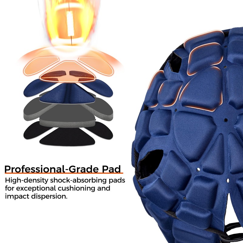 COOLOMG Kids Head Guard Helmet Sports Training Rugby Football Goalkeeper