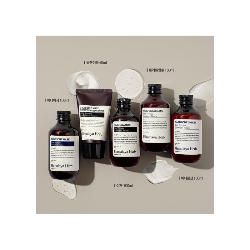 NARD Travel Toiletries Set 여행 5-Piece Mini Hair & Body