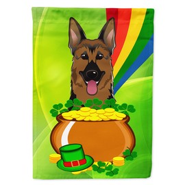 Caroline's Treasures BB1955CHF German Shepherd St. Patrick's Day Flag Canvas House Size, Large, Multicolor