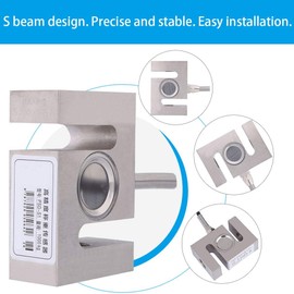 Load Cell 1000Kg, Waterproof And Anti-Corrosion Load Sensor, Precise And Stable Easy Installation S Beam Design for Mixing Station Batching Machine