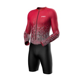 Sparx Long Sleeve Winter Cycling Thermal Skinsuit Pro Team Bicycle Suit Bike Racing Suit Cycle Kit 3D Pad (Burgundy, M)