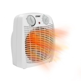 EZ-HEAT 750/1,500 Watt Portable Indoor Space Heater with Adjustable Thermostat, Overheat Sensor, Safety Tip-Over Switch, & Stay Cool Housing, BNS-15K