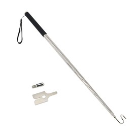 FANAHOKO Cable Wiring Tool with S-shaped Hook + Emergency Light Inspection Hook Tip Bracket Replaceable Maximum Length: 71.7 inches (182 cm), Size When Stowed: 13.4 inches (34 cm)