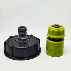 POWERTOOL Plastic Water Hose Pipe Adapter, 3PCS IBC AdapterPlastic Water Hose Pipe Adapter Replacement Valve Fitting Parts