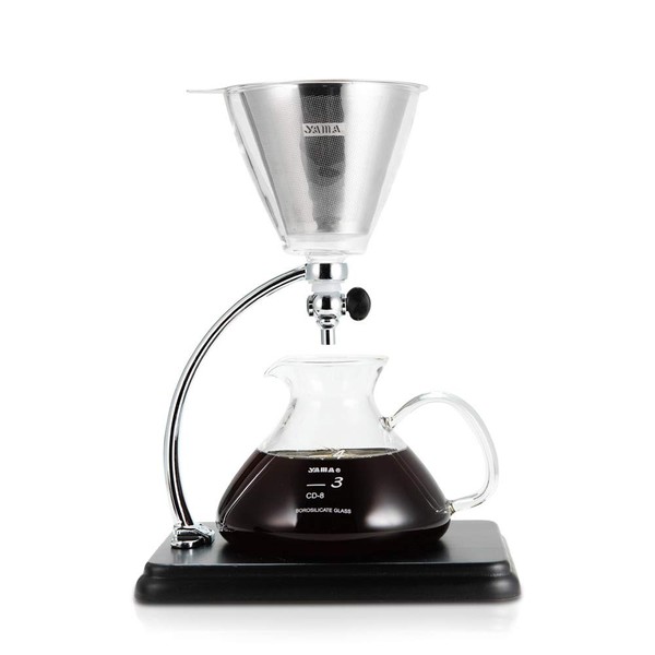 Yama Glass Pour Over Coffee Maker, BLACK