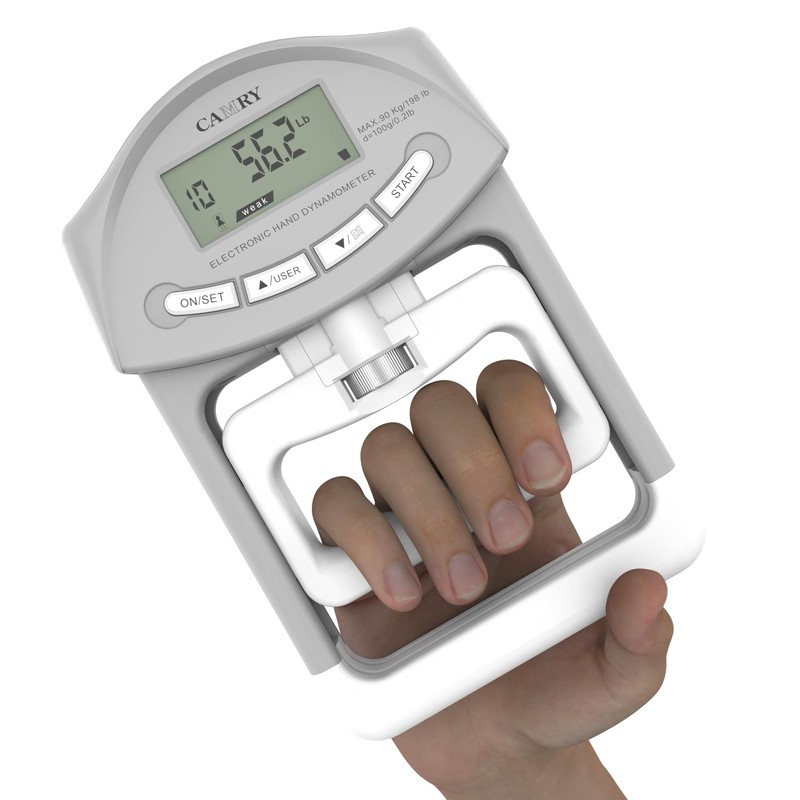 CAMRY Digital Hand Dynamometer Grip Strength Measurement Meter 198Lbs /