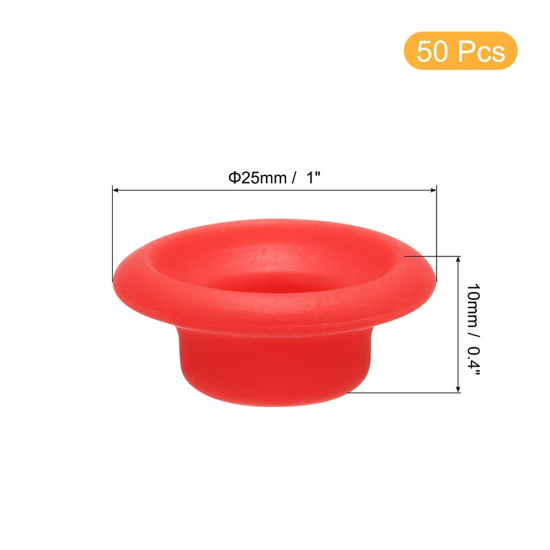 uxcell 50 Pcs Silicone Rubber Gaskets Washer, High Pressure Leak-proof