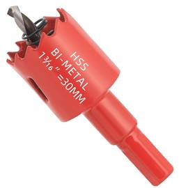 GARHWAL Bi-Metal Hole Saw 30 mm with Arbor and Pilot Bit - Smooth Fast Cutting for Wood, Plywood, Plastic, Drywall, Thin Metal Sheets, and More | Ideal for Ceiling Light Installation and DIY Projects