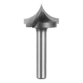 sourcing map Point Cutting Roundover Router Bit 7/16" Radius 1/4" Shank 7/8" Cutting Diameter 2 Flute Round Over CNC Router Bit for 2D and 3D Carving Woodworking Engraving Tool