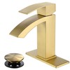 Jodulos Gold Bathroom Faucet, Waterfall Bathroom Sink Faucet with cUPC
