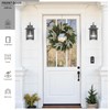 Jafinou Dusk to Dawn Outdoor Wall Sconce, Sand Black Exterior