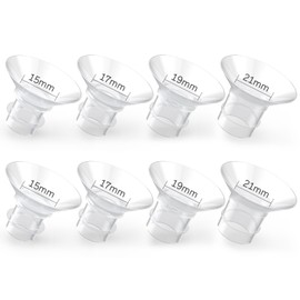 Paruu Insertos de brida 8 piezas de 15/17/19/21 mm, adecuados para Momcozy S12pro/S9pro/S9/S10/S12, para Medela/Tsrete/Spectra/Bellababy 24 mm, reduce el túnel hasta el tamaño correcto