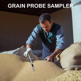 Powder Sampler, Stainless Steel Three-Zone Grain Probe Sampler – Commonly Used for Sampling and Collecting Powders, Grains, and Granules