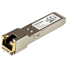 StarTech.com Cisco GLC-T Compatible SFP Module - 1000BASE-T - SFP to RJ45 Cat6/Cat5e - 1GE Gigabit Ethernet SFP - RJ-45 100m - Cisco Firepower, ASR920, IE2000 (GLCTST), Silver
