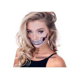Tattoocrew 4 x Halloween Tattoos Skull Sticker for Face