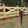 2 Pcs 4"x4" Fence Post Anchor Ground Spike,(Internal 3.6"x3.6"),Metal Post