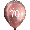 11" Latex Balloons Sparkling Fizz Rose Gold 70th x 6pcs