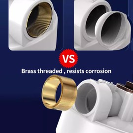 BUPUROTT Whole House Water Filtration System 7.09" x 13.39" - Sediment Pre-Filter for Well & City Water (Large white bottle filter)