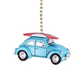 Clementine Designs Beach Buggy Beetle with Surfboard Ceiling Fan Pull or Light Pull Chain
