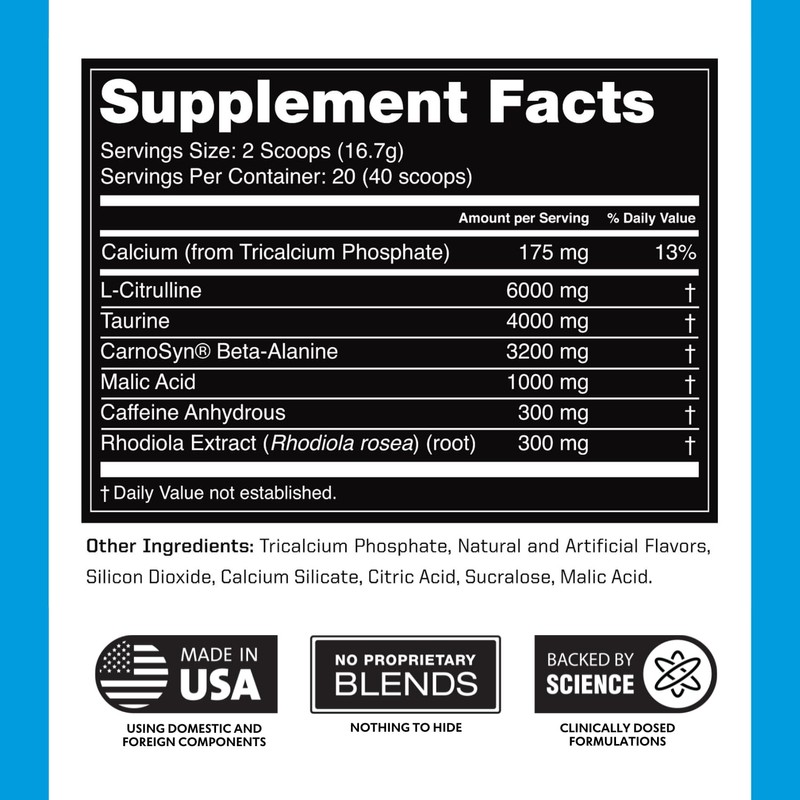 Outwork Nutrition Preworkout for Men & Women - Nootropic Pre