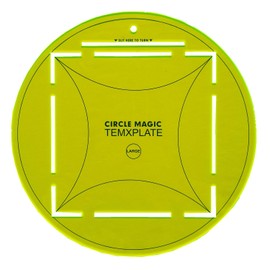 HONEYSEW Circle Quilting Template Round Acrylic Circle Ruler for Quilt Supplies for Cutting Patterns and Sewing (10inch)