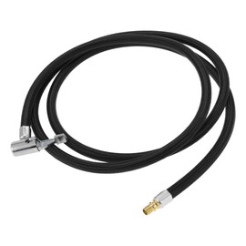 A ABSOPRO Reifenfüller-Verlängerungsschlauch Langlebig 180cm M8x0.8 15,5mm OD Luftkompressor-Verlängerungsschlauchadapter Reifenventil Nylon Schwarz 1 Stück