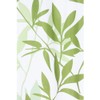 InterDesign Leaves Fabric Shower Curtain, Green/White