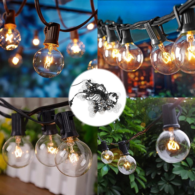 7.65m G40 Bulb String Light 25LED Waterproof Decorative String Lamp